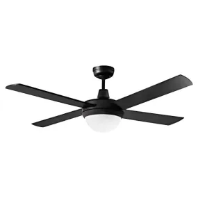 Martec Lifestyle 1320mm 4 Blade Ceiling Fan with Light 2 x E27 Matt Black