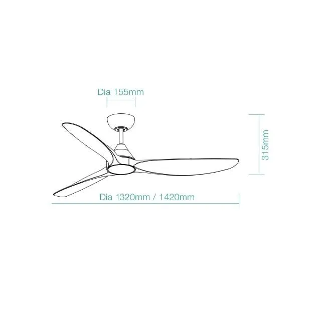 Martec Seaforth DC 1320mm Ceiling Fan Matt White