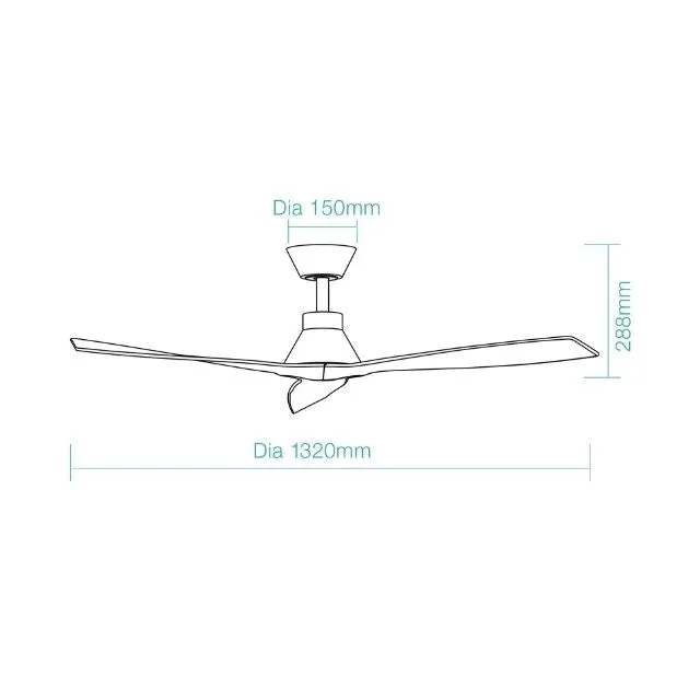 Martec Triumph DC 1320mm Ceiling Fan Matt White