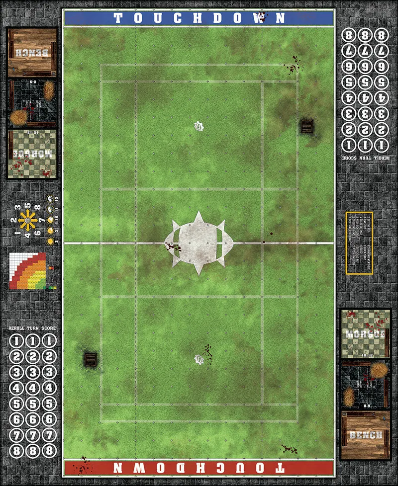 Mats by Mars:  Verdant Field Fantasy Football Play Mat / Pitch