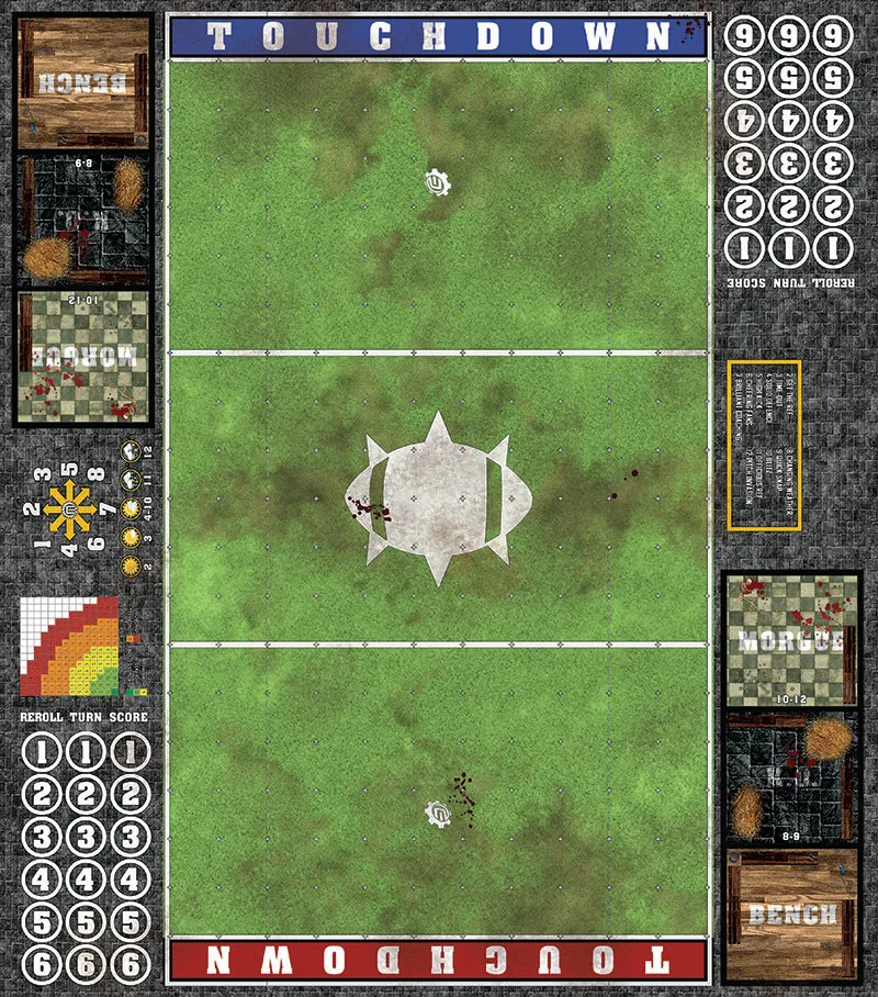 Mats by Mars:  Verdant Field Fantasy Football Play Mat / Pitch