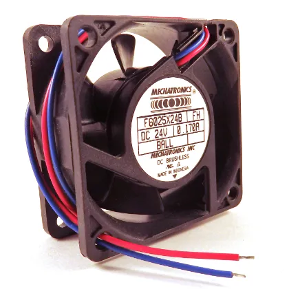 Mechatronics 24VDC 60x60x25mm 28CFM 5800RPM Brushless Fan F6025X24B