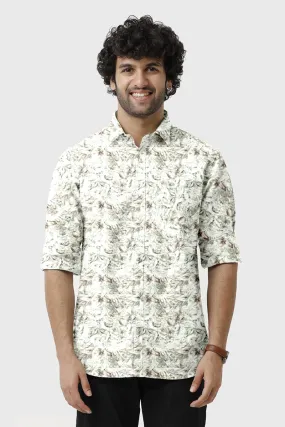 Miami - White Printed Casual Shirts for Men | Ariser