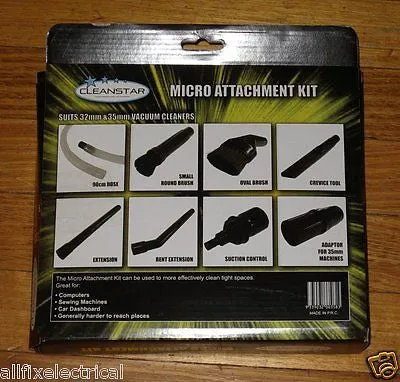 Micro Vacuum Tool Set Ideal for Computers & Electronics Cleaning - Part # MICRO