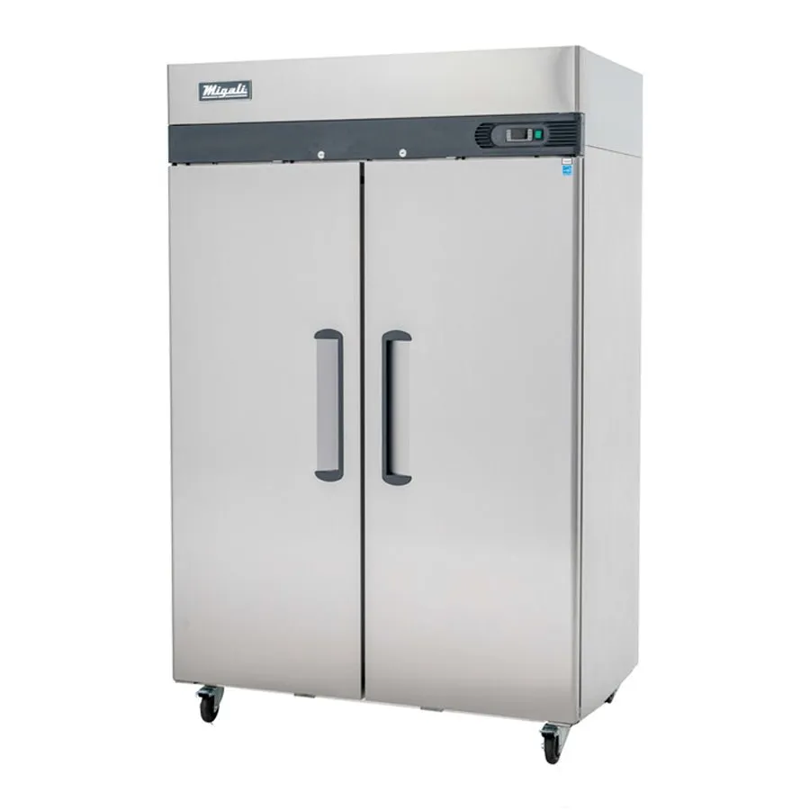 Migali C-2R-HC (2) Solid Door Reach-In Refrigerator – 49 Cu Ft