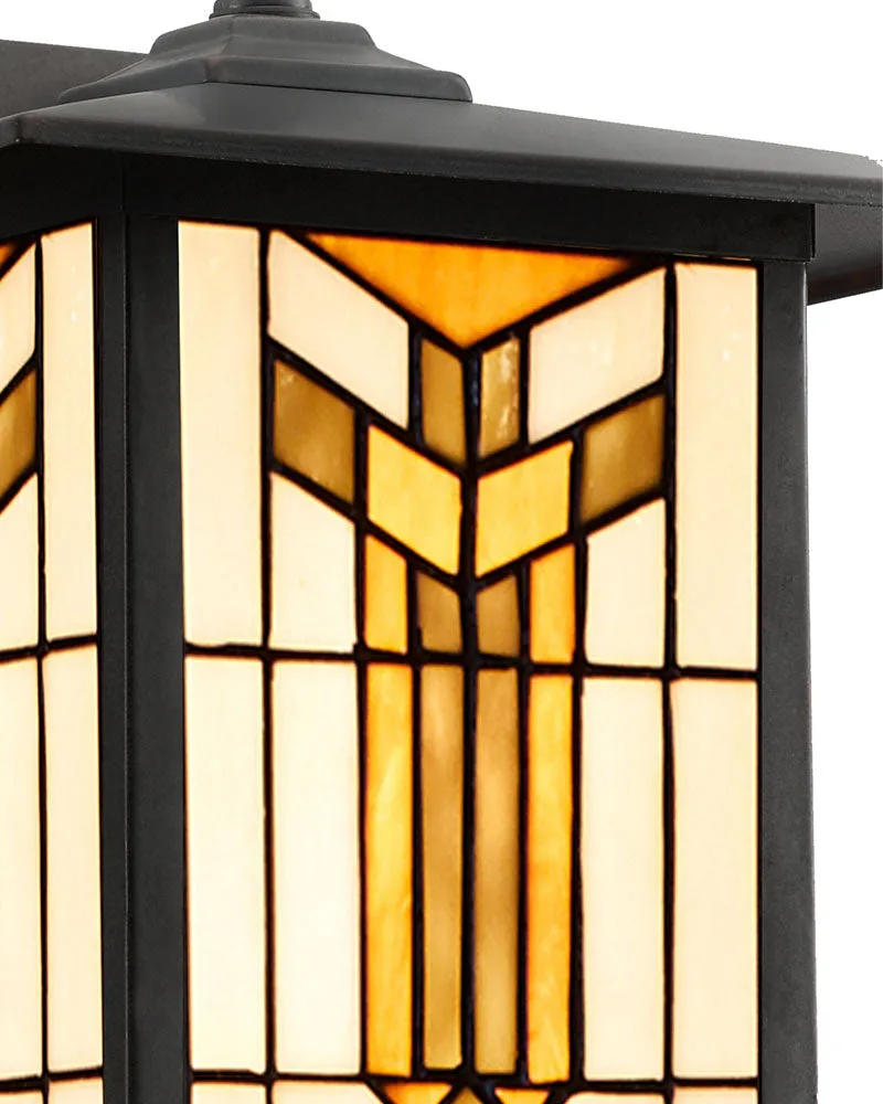 Mission Craftsman Stained Glass Wall Sconce - Thea