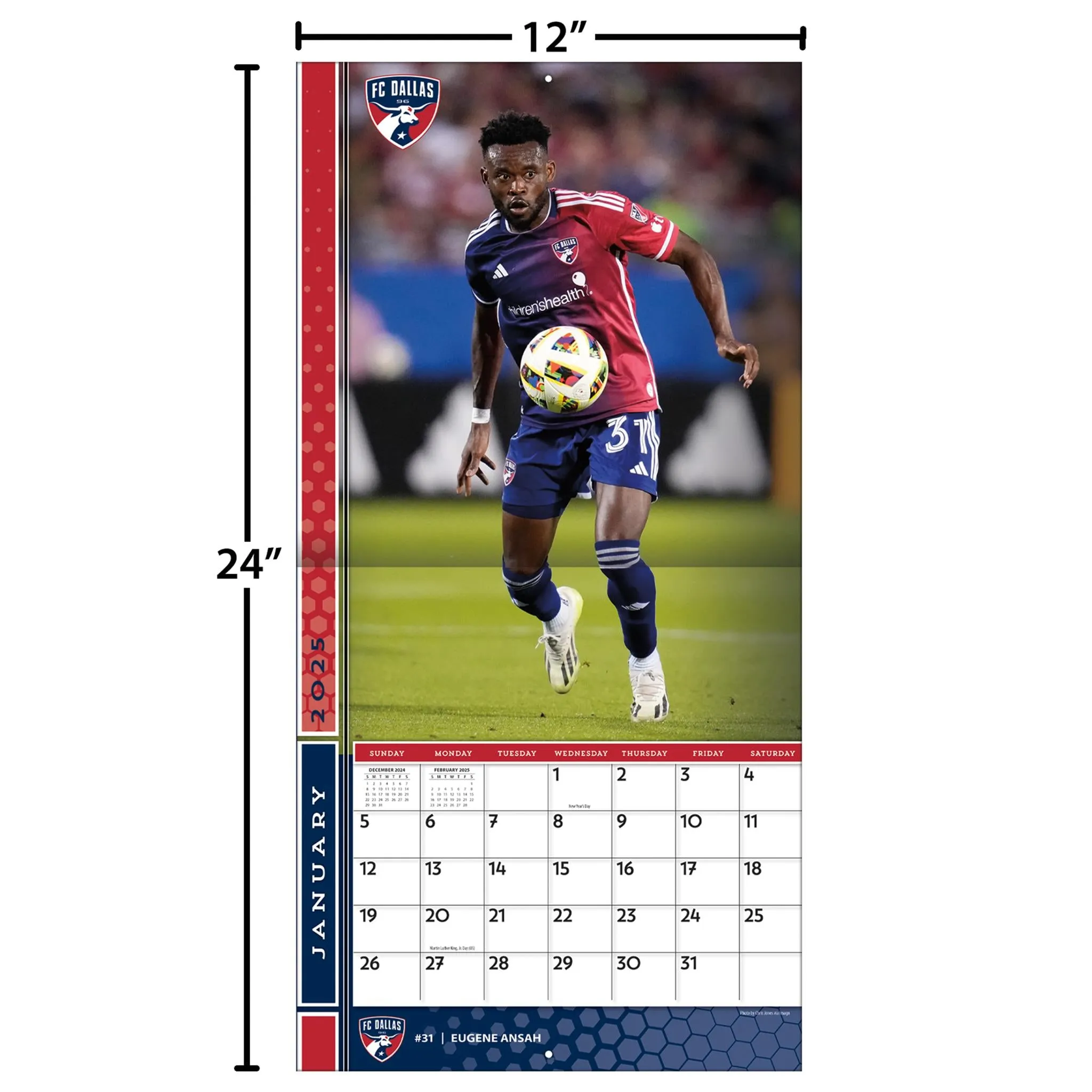 MLS Dallas Wall 2025 Calendar - Online Exclusive