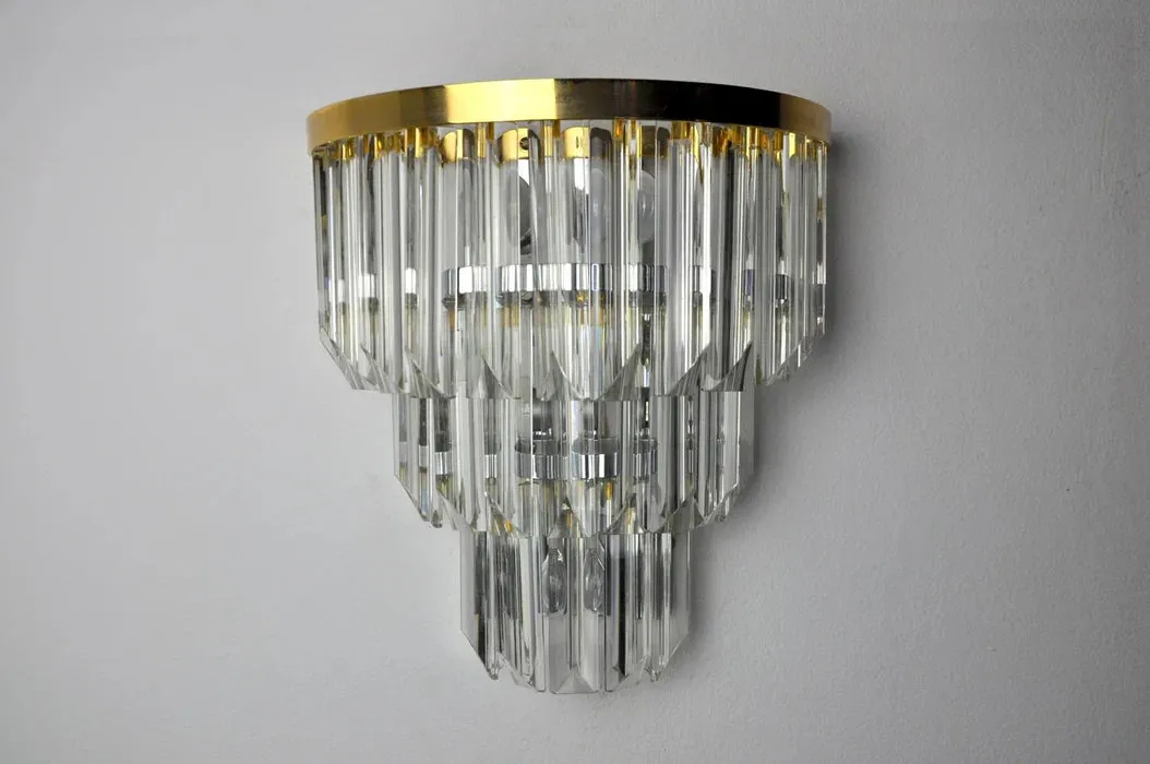 Modern 3-tier Crystal Wall Light