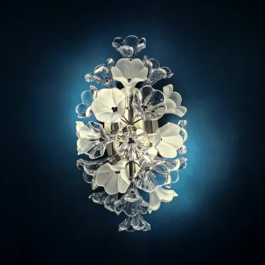 Modern Ccreative Glass Jasmine Wall Light