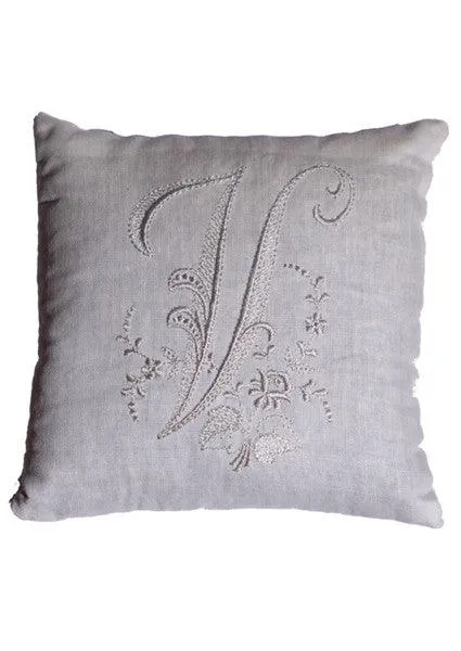 Monogrammed Pillow - White (Letters Sold Individually)