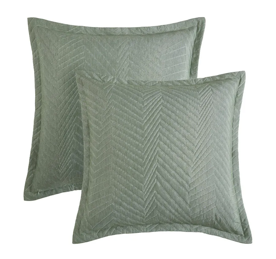 Monty European Pillowcase Eucalyptus