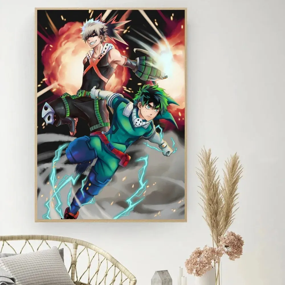 My Hero Academia Vintage Poster Wall Art