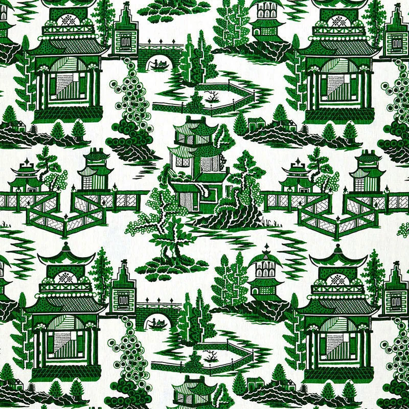 Nanjing pillow cover / Green and White Pillow cover / Schumacher Nanjing Pillow Cover / Chinoiserie Pillow Cover