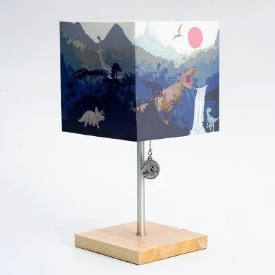 New - Jurassic Park Desk Table Lamp (Includes LED Light Bulb) Wooden Base with 3D