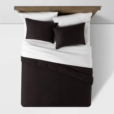 New - Threshold Duvet Cover Set 100% Cotton Sateen Solid 250TC