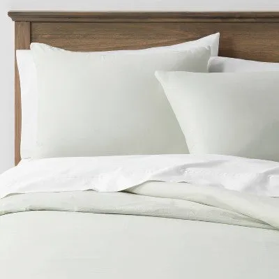 New - Threshold Duvet Cover Set 100% Cotton Sateen Solid 250TC