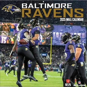 NFL Baltimore Ravens Wall 2025 Calendar