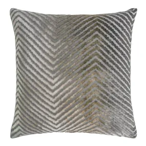 Nickel Chevron Velvet Pillows by Kevin O'Brien Studio