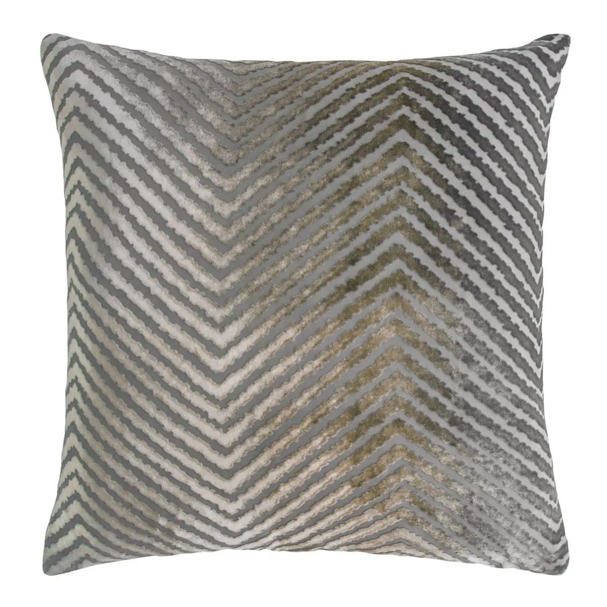 Nickel Chevron Velvet Pillows by Kevin O'Brien Studio