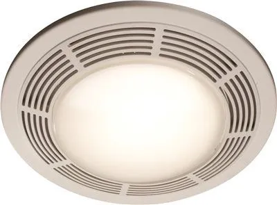 Nutone Decorative Exhaust Fan/Light With Glass Lens White Grill 100 Cfm 3.5 Sone Uses 1 100-Watt Incandescent Lamp