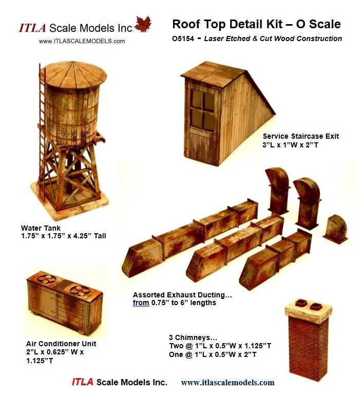 O5154 - O Scale Roof Top Detail Kit