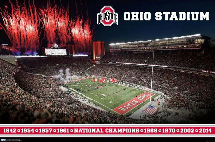 Ohio State Buckeyes "Game Time" Ohio Stadium Game Night Premium Wall Poster - Trends International