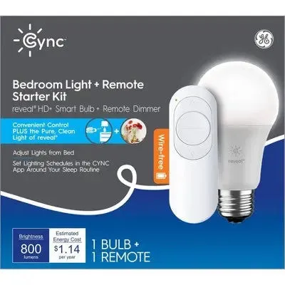 Open Box - GE Cync Reveal A19 Light Bulb with Remote White