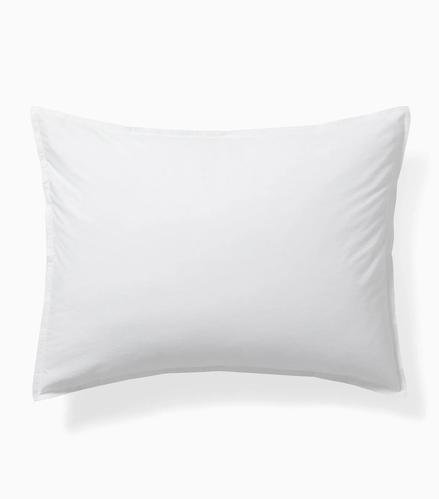 Organic Cotton Percale Duvet Cover and Sham - White