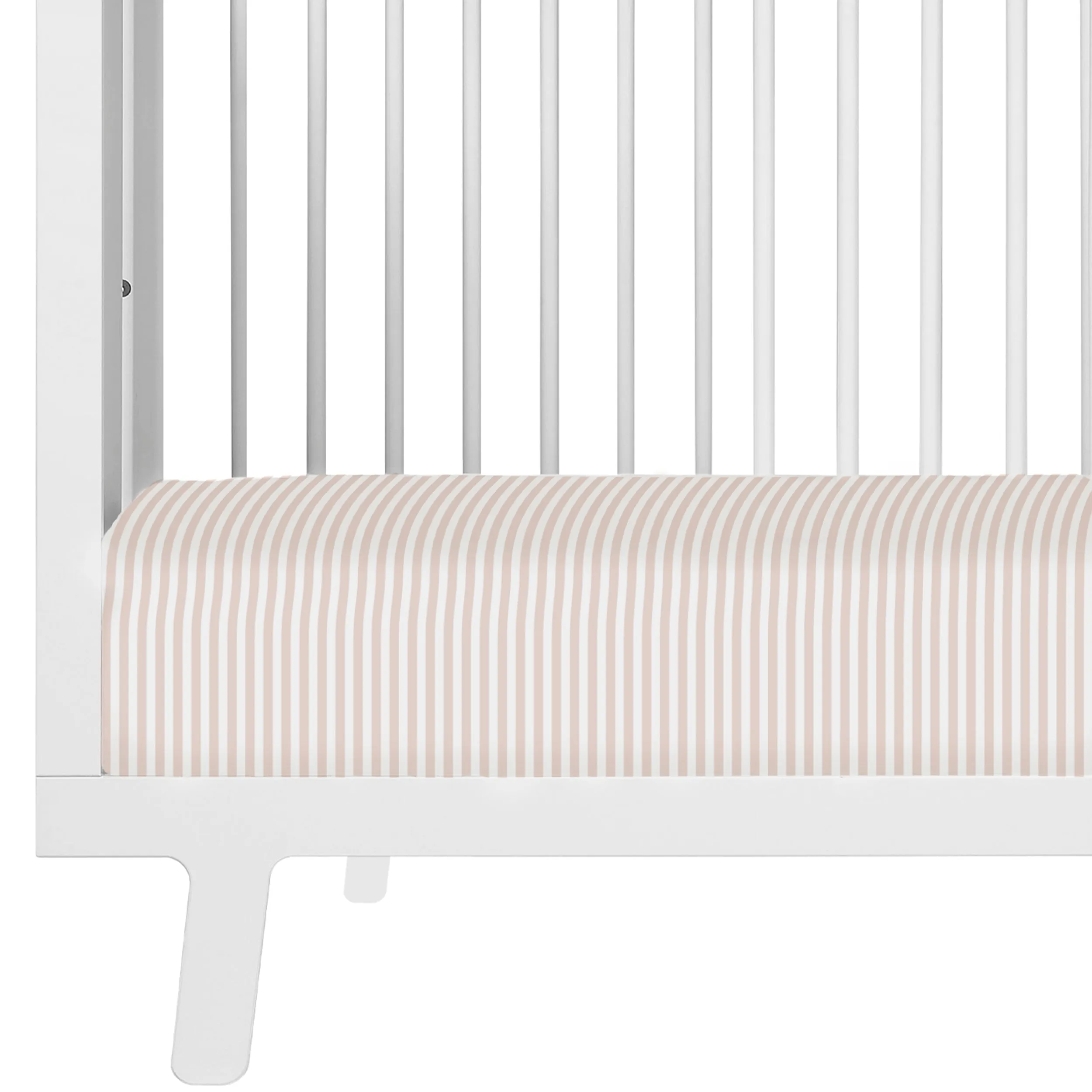 Organic Crib Sheet - Beige Stripes