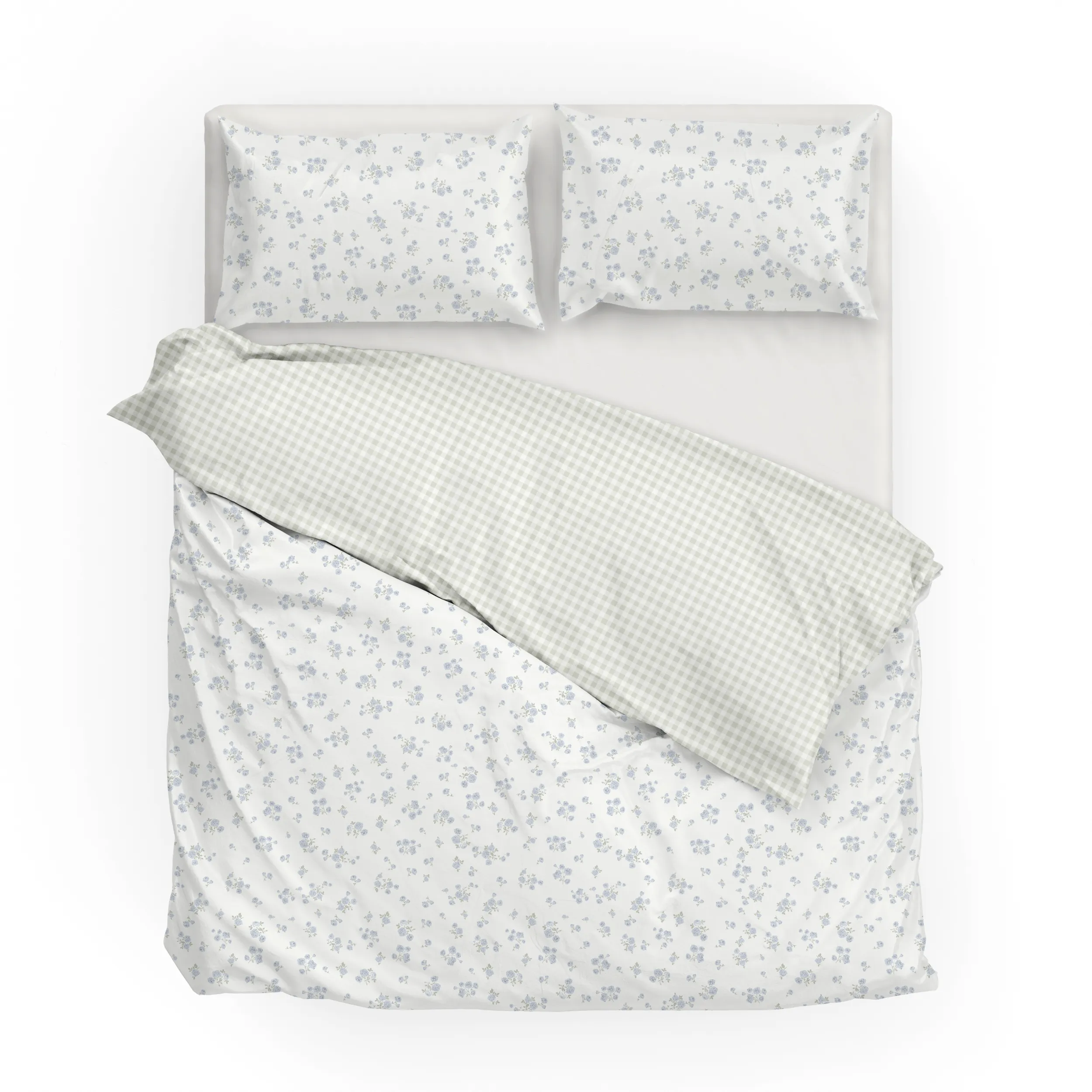 Organic Duvet Cover - Mini Roses & Weaves