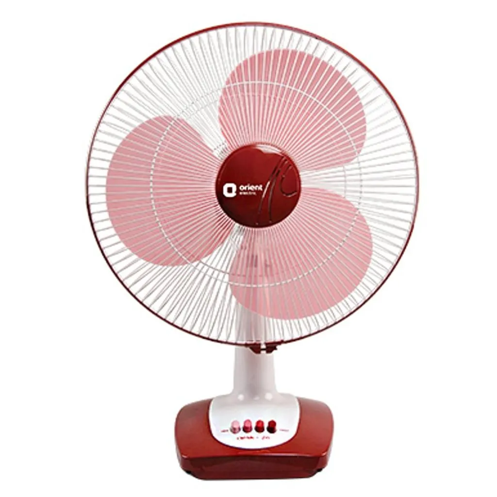 Orient Desk 26 High Speed Table Fan Crimson Red – White 400mm