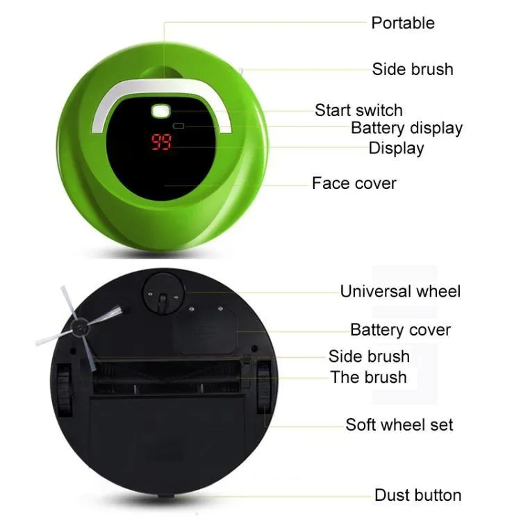 Original Robot Vacuum Cleaner For Home, Office,Hall, W:24cm