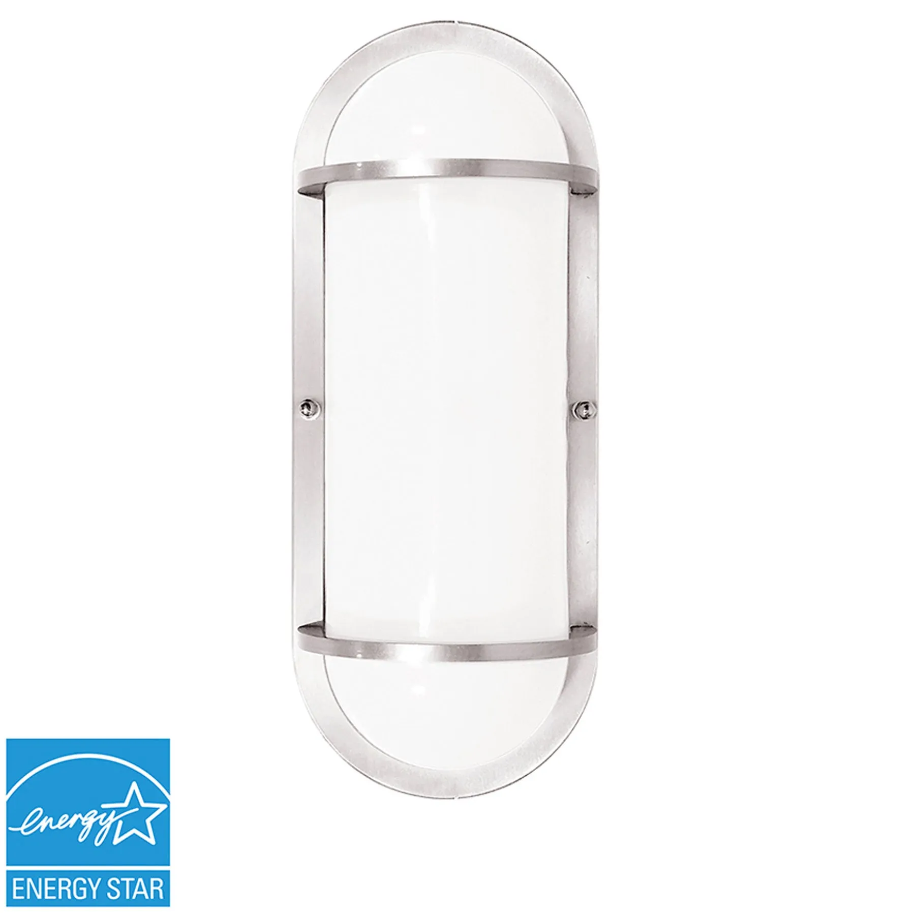 Outdoor 12" Wall Sconce LED Lighting Fixture, Brushed Nickle