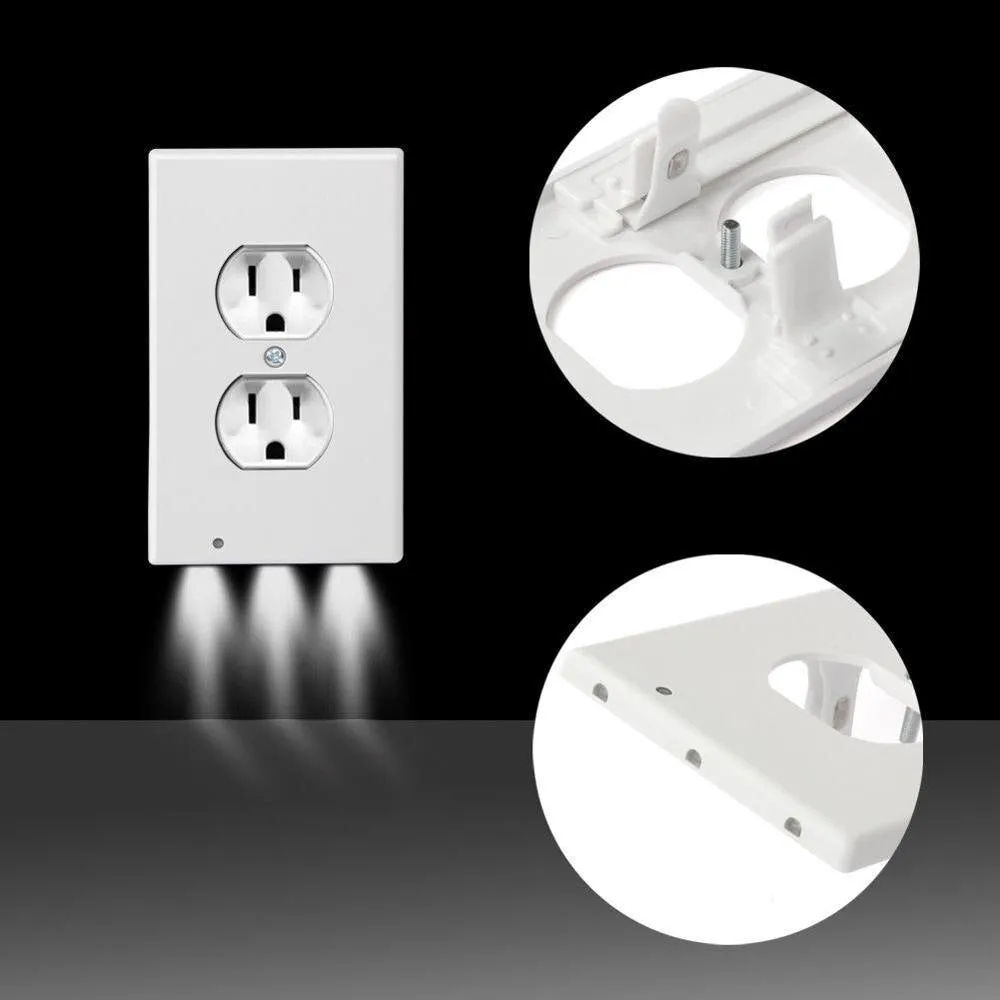 Outlet Cover Wall Plate With Led Night Lights