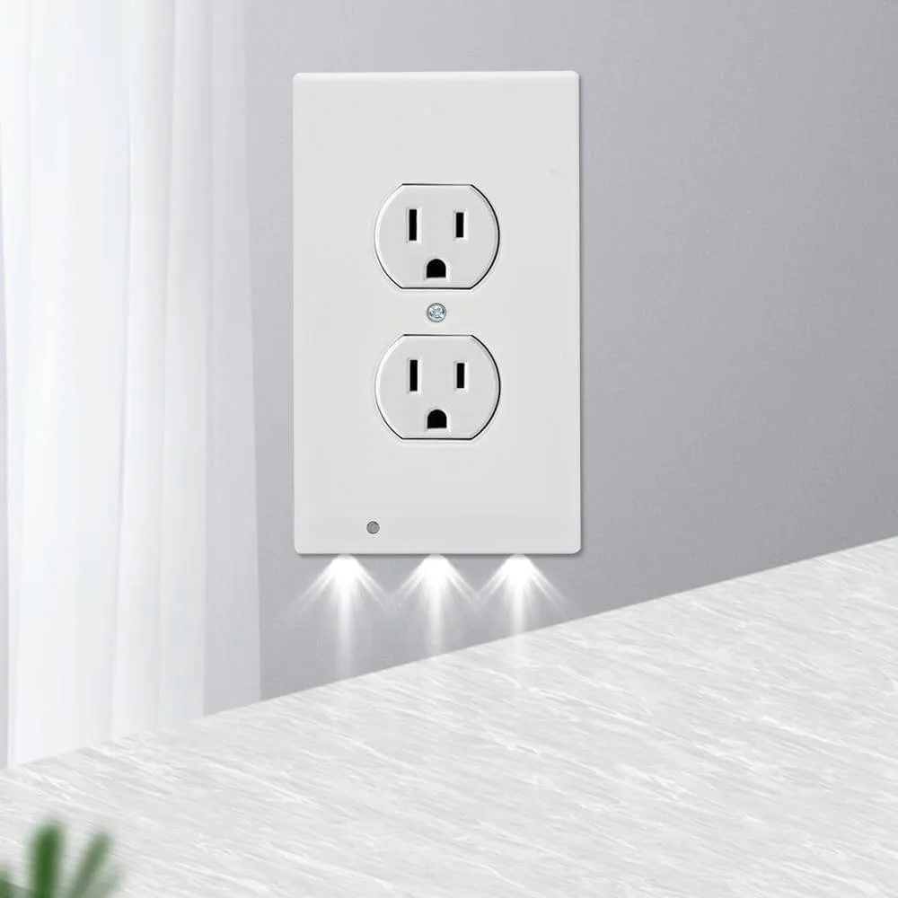 Outlet Cover Wall Plate With Led Night Lights