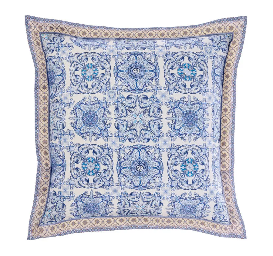 Paint Me Positano European Pillowcase Blue