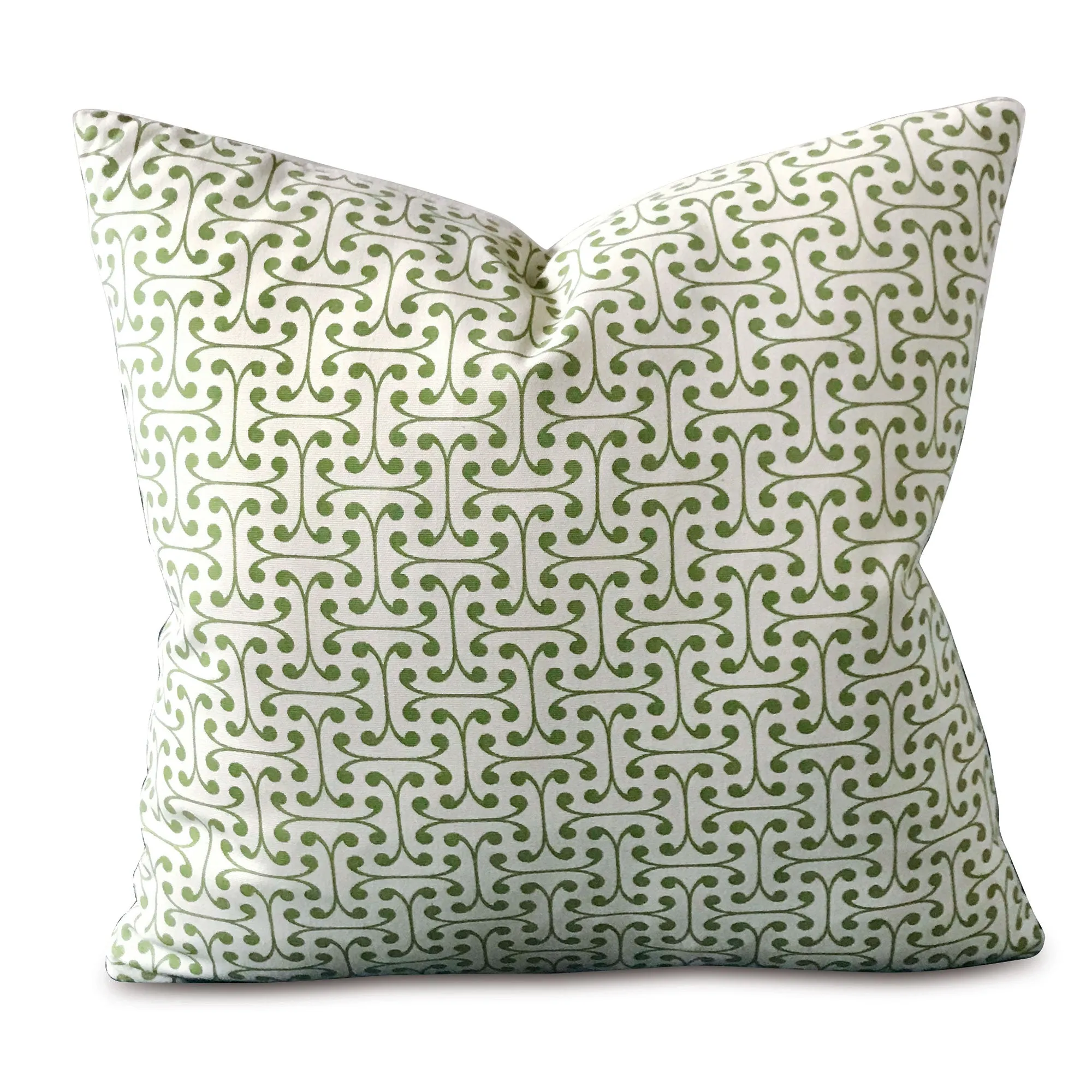 Parisian Chic Throw Pillow Cover in Pea Green 18x18