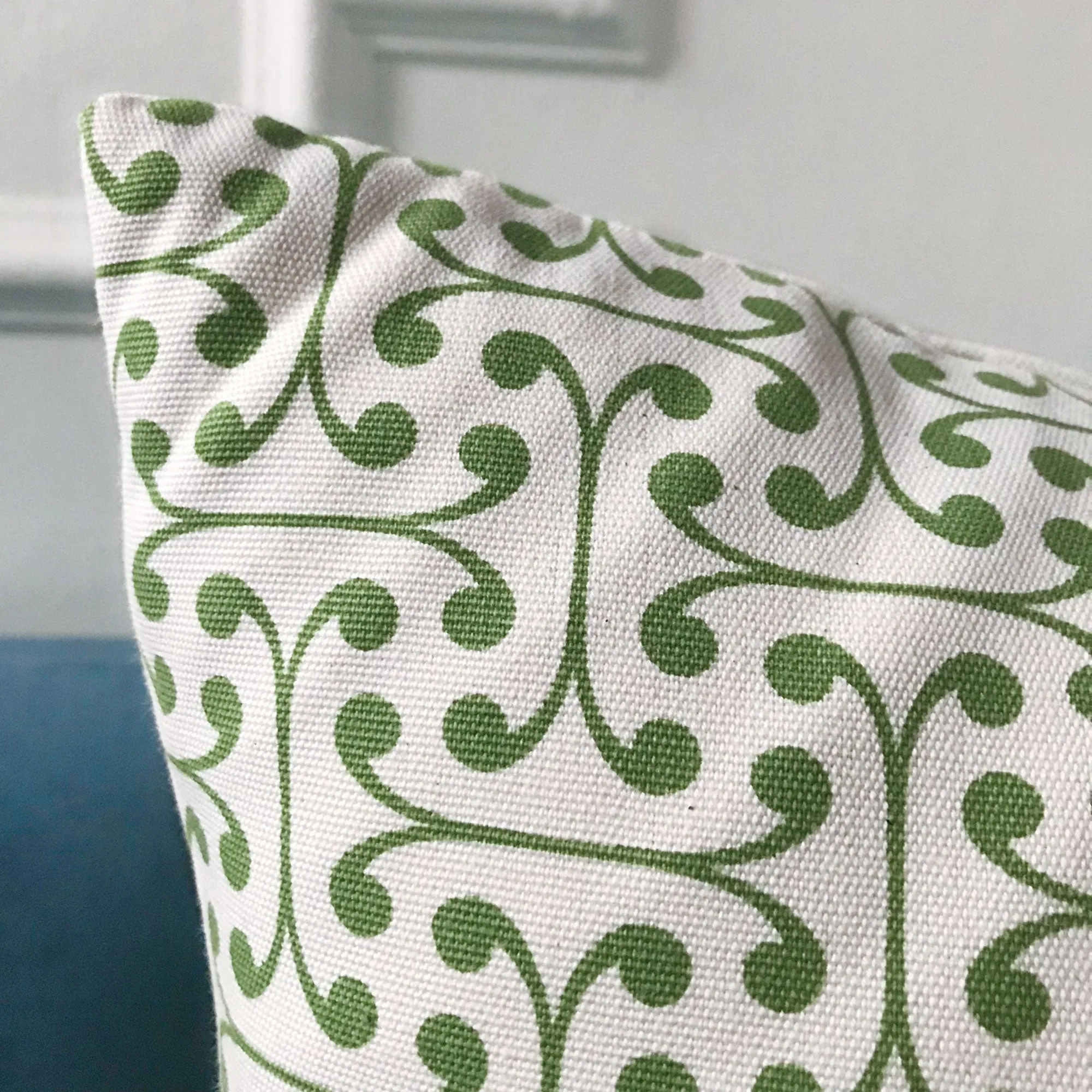 Parisian Chic Throw Pillow Cover in Pea Green 18x18