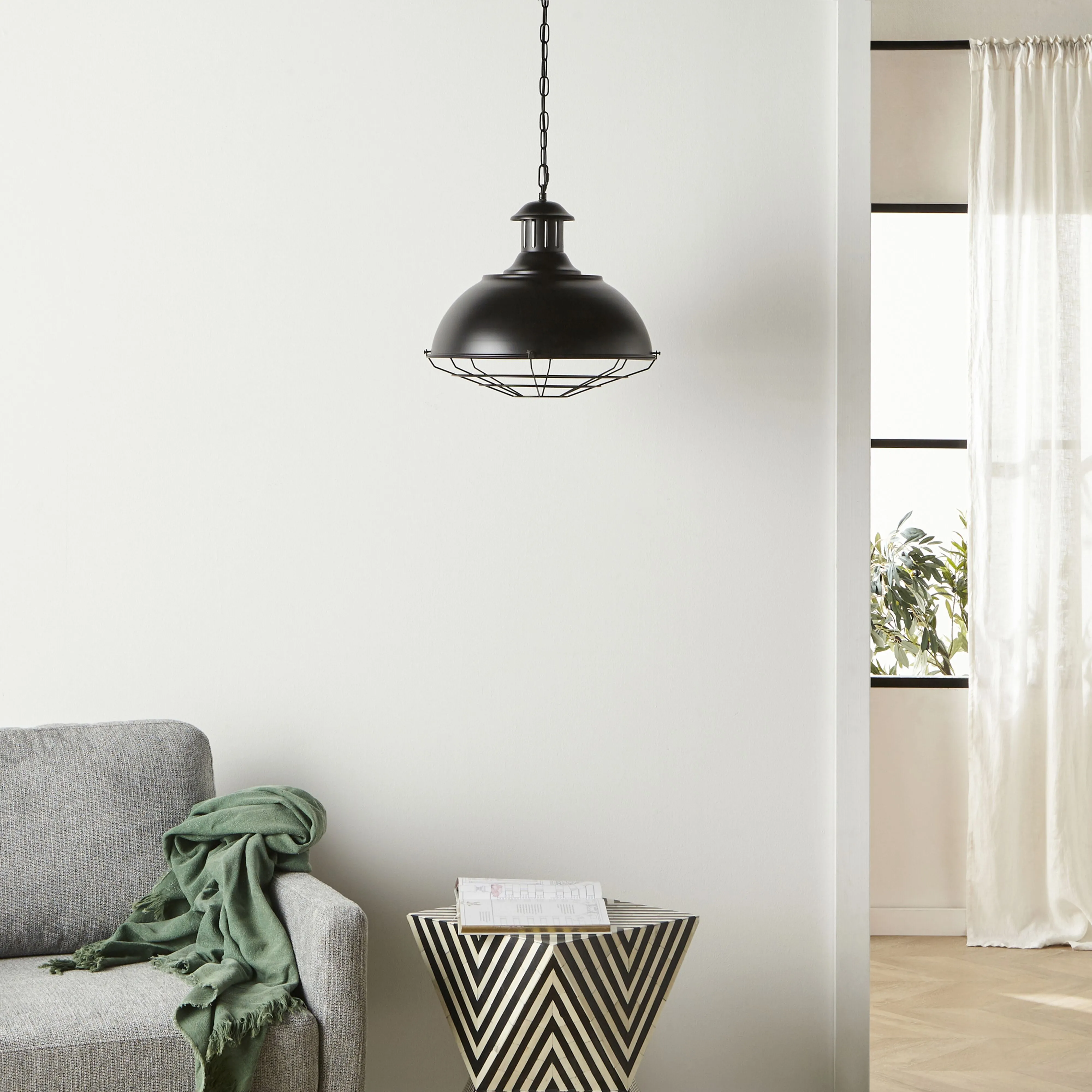 Pelham Cage Shade 1 Light Chain Pendant