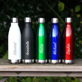 Personalised 500ml Double Walled Stainless Steel Water Bottle