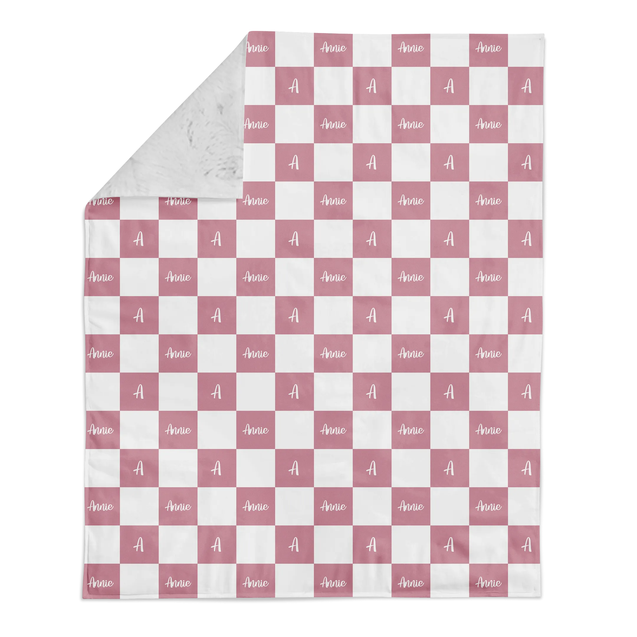 Personalized Name Minky Blanket - CHECKER