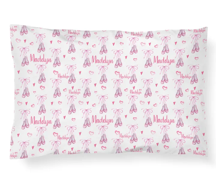 Personalized Name Pillowcase - BALLET SLIPPERS