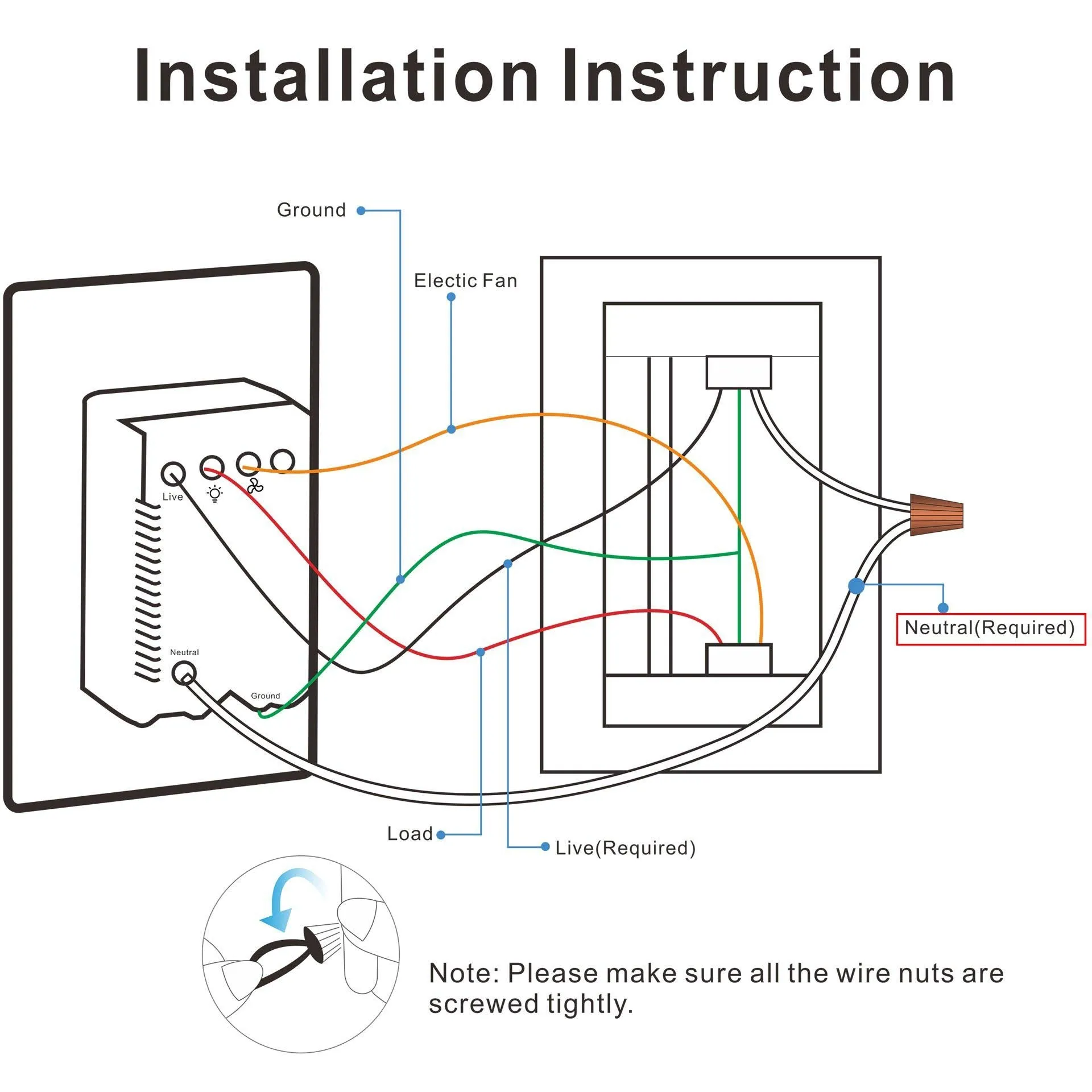 Pilot Smart Wall Switch For Ceiling Fans(2-Gang), Works with Amazon Alexa, Google Assistant, and Siri Shortcuts