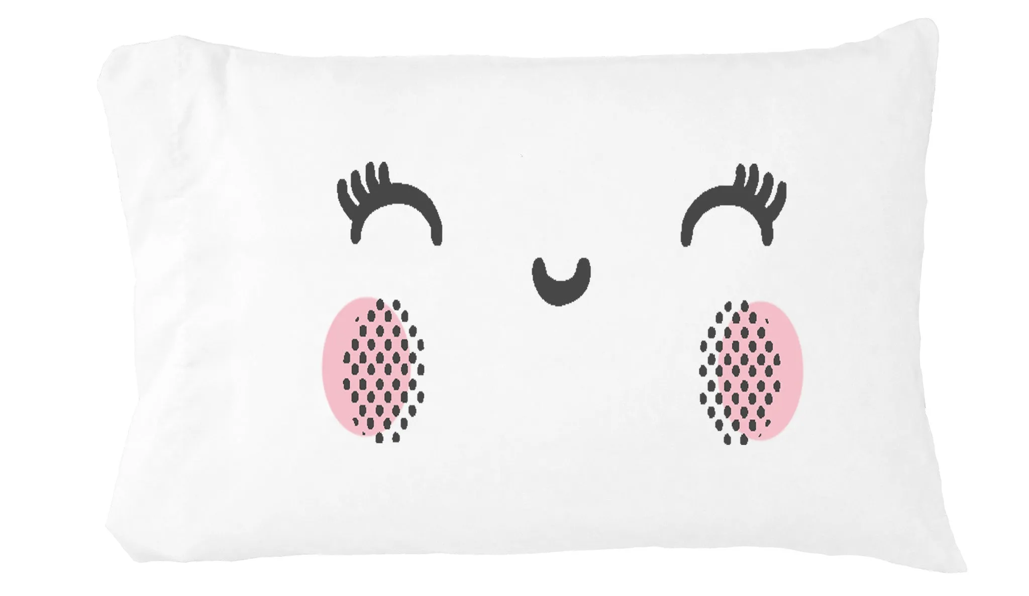 Pink Cheeks Smiley Face Toddler Pillowcase