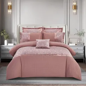 Pink Crushed Velvet Duvet Cover Set with 2 Pillowcases – Soft and Elegant Bed Quilt Cover