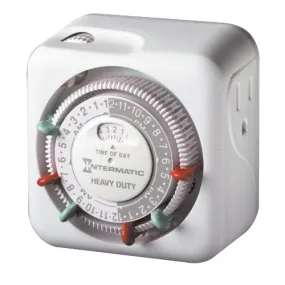 Plug-In Timer with 3 ON/OFF Settings.  15 Amps Resistive.