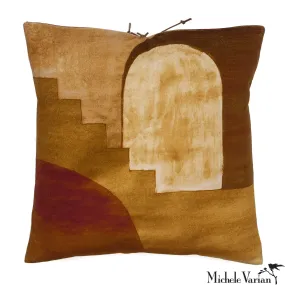 Printed Velvet Pillow Passage Sienna 20x20