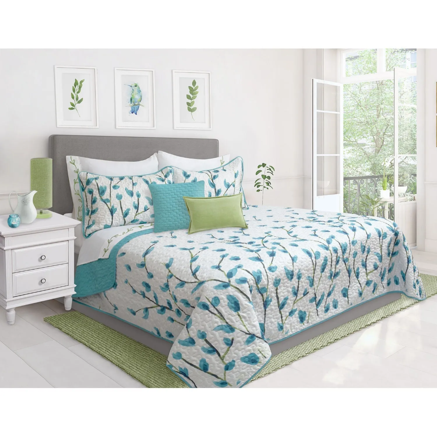 Quilt Bedding Set Woven 3 Piece Set King Daphne