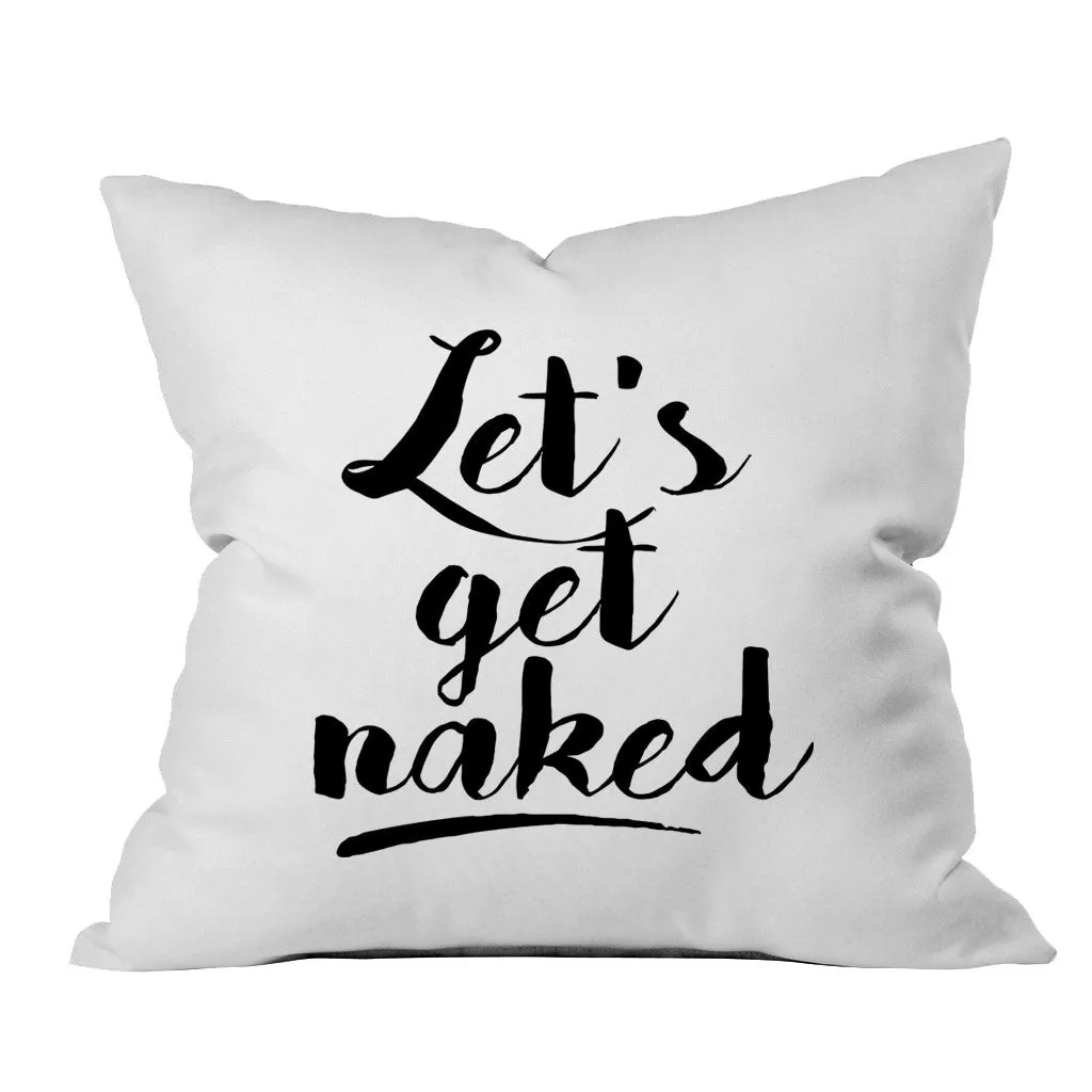 "Let's Get Naked" Couples Pillow Case