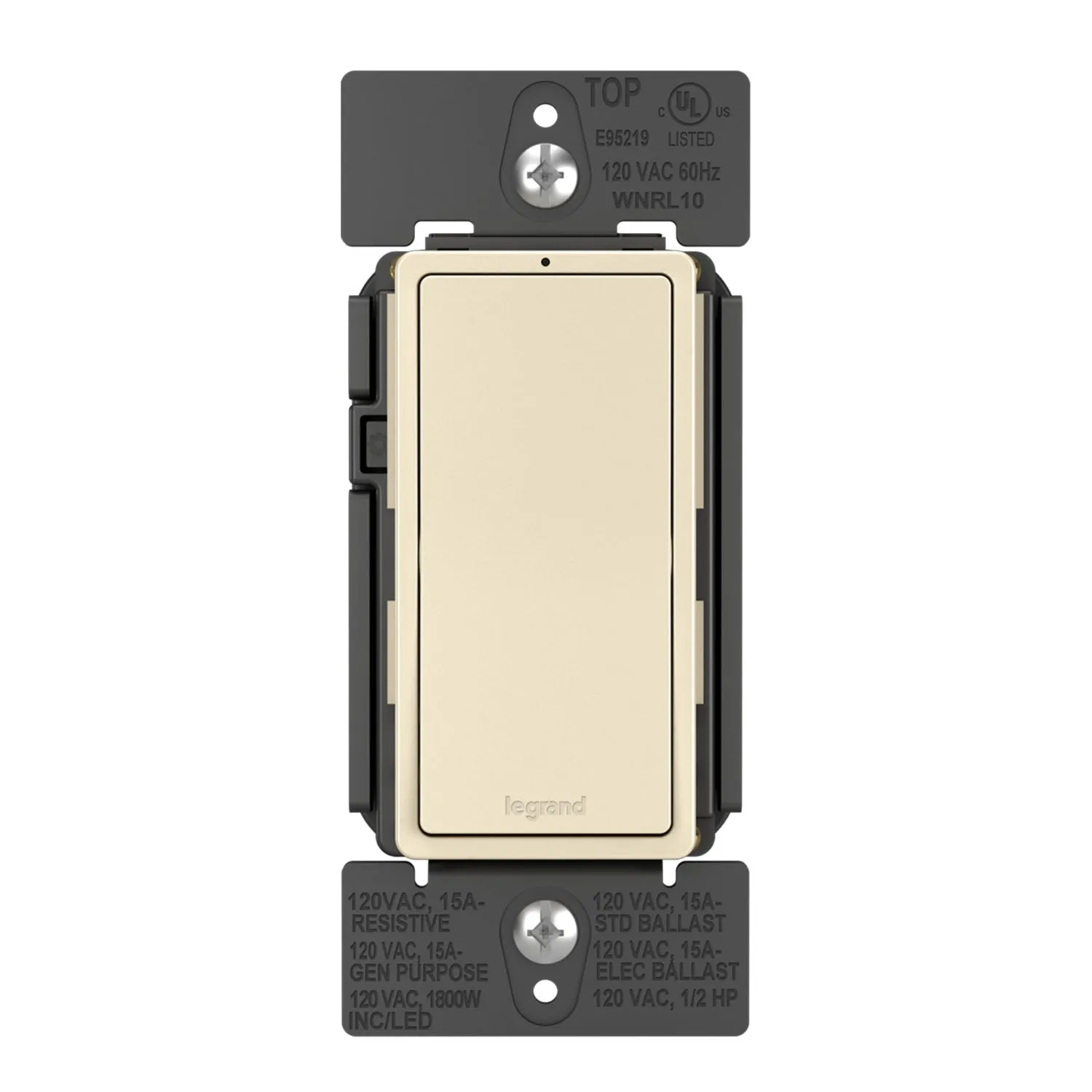 radiant 3-Way/Multi-Location Rocker Smart Light Switch with Netatmo, Light Almond